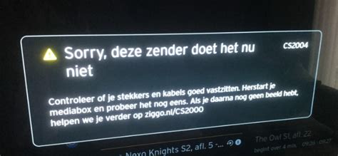 Oplossen Foutcode Ziggo CS2004: Stap.